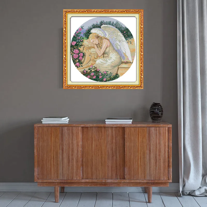 Спящий ангел простой стиль домашний декор китайский узор Набор для вышивки