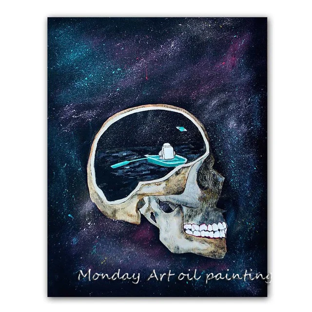 Новый стиль ручная роспись астронавт в космосе сон звезды предел масляная