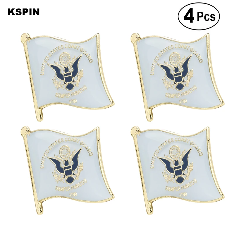 Coast Guard Brooches Lapel Pin Flag badge Brooch Pins Badges  4pcs