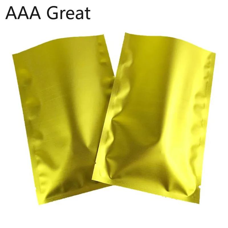 100 шт./лот пакеты для еды хранения с открытым верхом вакуумные мяса бобы золотой