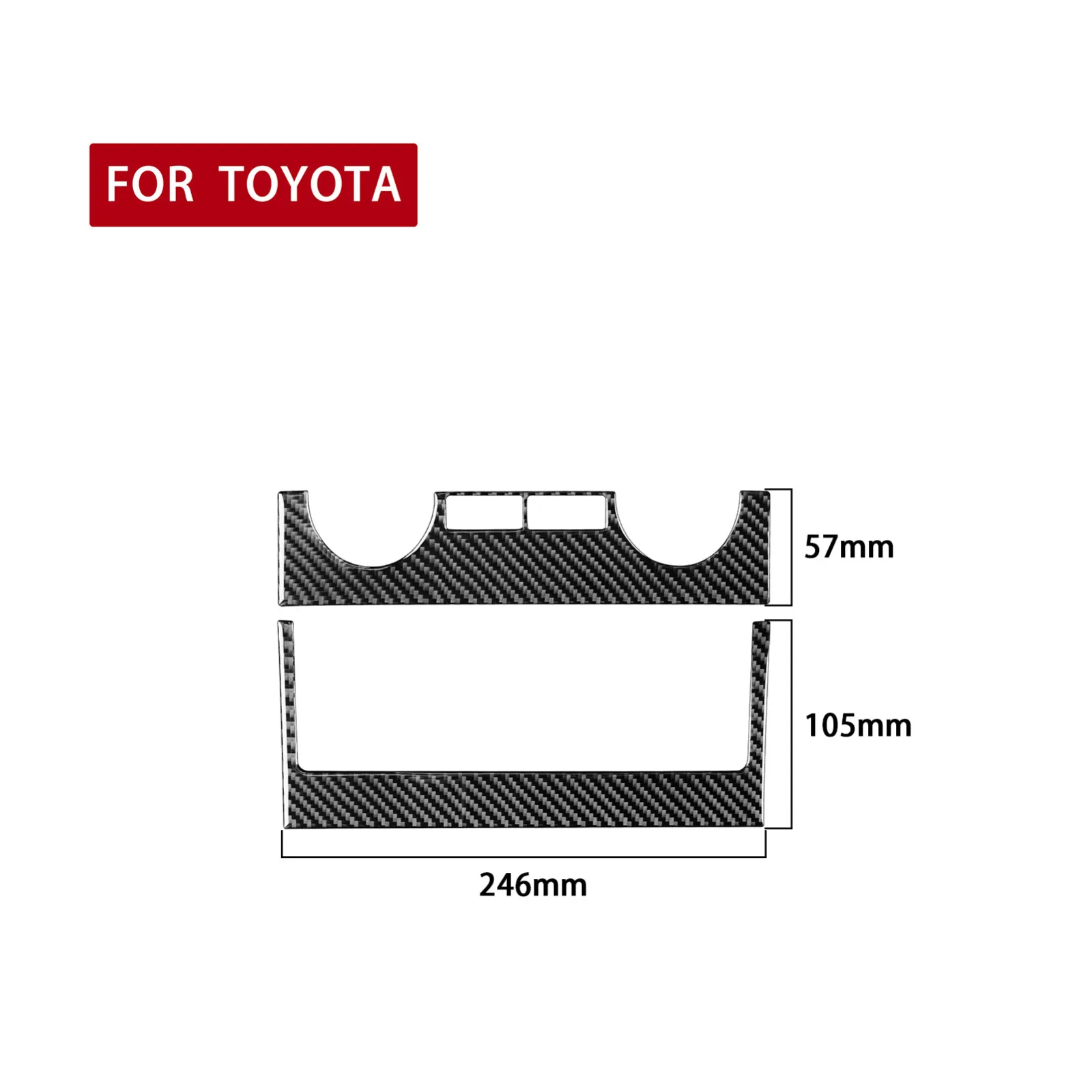 

2pcs Carbon Fiber Car Central Control Air Conditioner Switch Panel For Toyota Tundra 2014-2018 Decorative Stickers