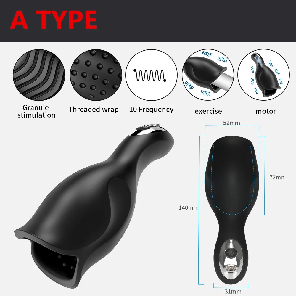 Blowjob Sex Toys for Men Deep Throat Male Masturbator Automatic Penis Pump Vibrators Tongue Licking Glans Massager Shop | Красота и