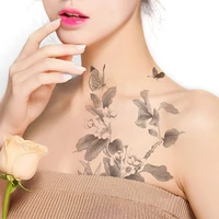 ink wind tattoo sticker durable animal butterfly flower temporary waterproof tattoo sticker fake tattoo for woman tattoos