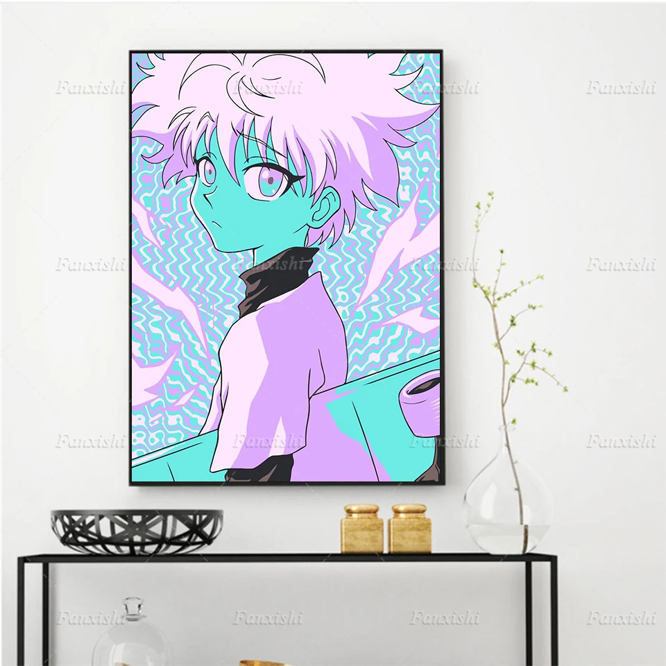 

Japan Anime Hunter X Hunter Killua Zoldyck Pop Art Painting Poster And Print Wall Canvas Modular Pictures Home Living Room Decor