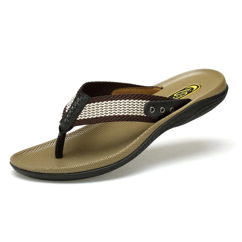 Шлепанцы мужские из натуральной кожи мягкие сандалии удобная летняя обувь