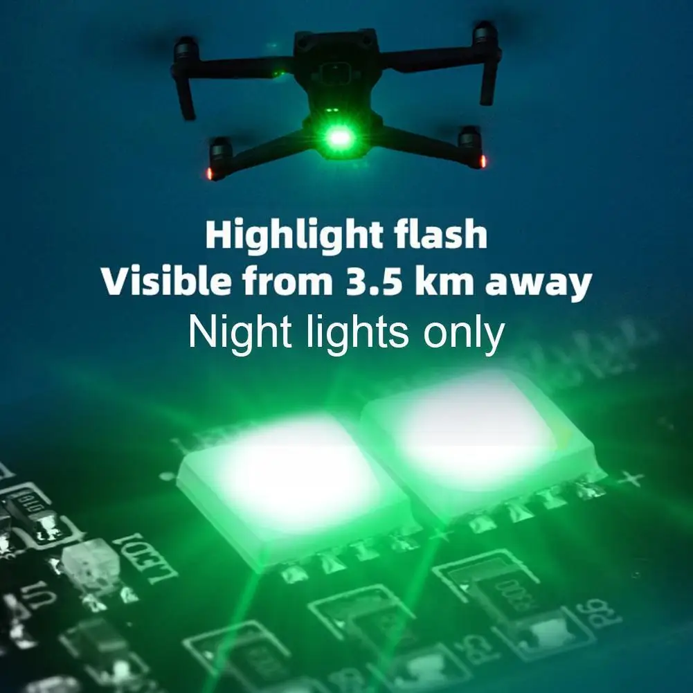 1PC For Dajiang UAV Flash Light Air2s 3 Colors Mini Flash Lights Night Spirit Searchlight Light Warning Safety Accessories P3U9
