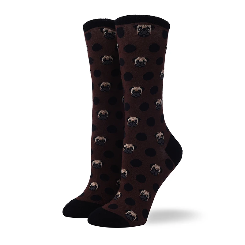 Высокие носки meia medias de mujer длинные calcetines divertido с животным принтом moda зима осень happy sheer Новинка Хлопок Женские - Цвет: 13