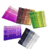 10 24pcsset glitter candy color hair clips bobby pins 5cm curly wavy alloy hair accessories for women