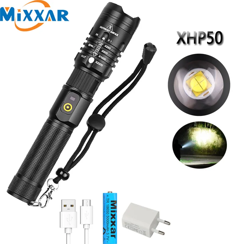 C Дропшиппинг светодиодный XHP50.2 Flash светильник USB Перезаряжаемый масштабируемый супер яркий фонарь для кемпинга МОЩНЫЙ СВЕТИЛЬНИК lanterna - Emitting Color: C