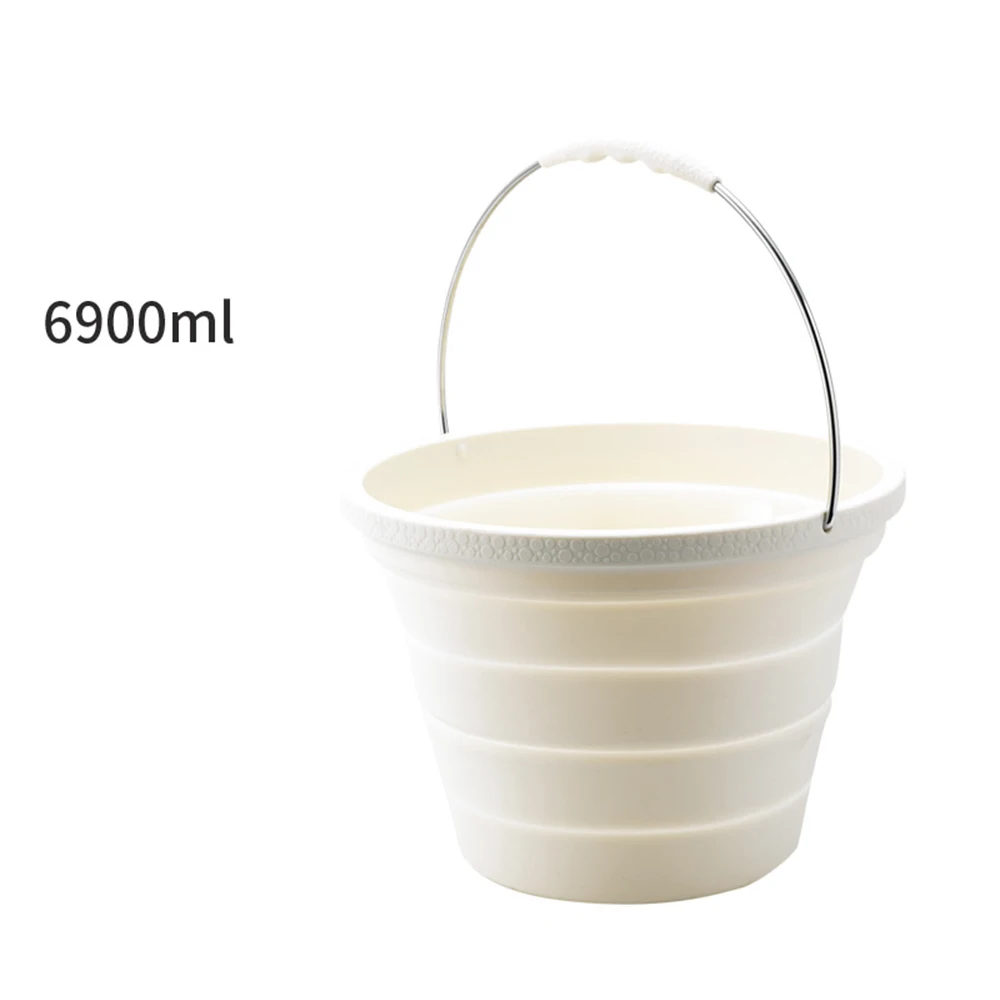 

6.9L Silicone Folding Bucket Ice Bucket Fishing Promotion Folding Bucket Car Wash Outdoor Fishing Round Square Camp Room Bucket