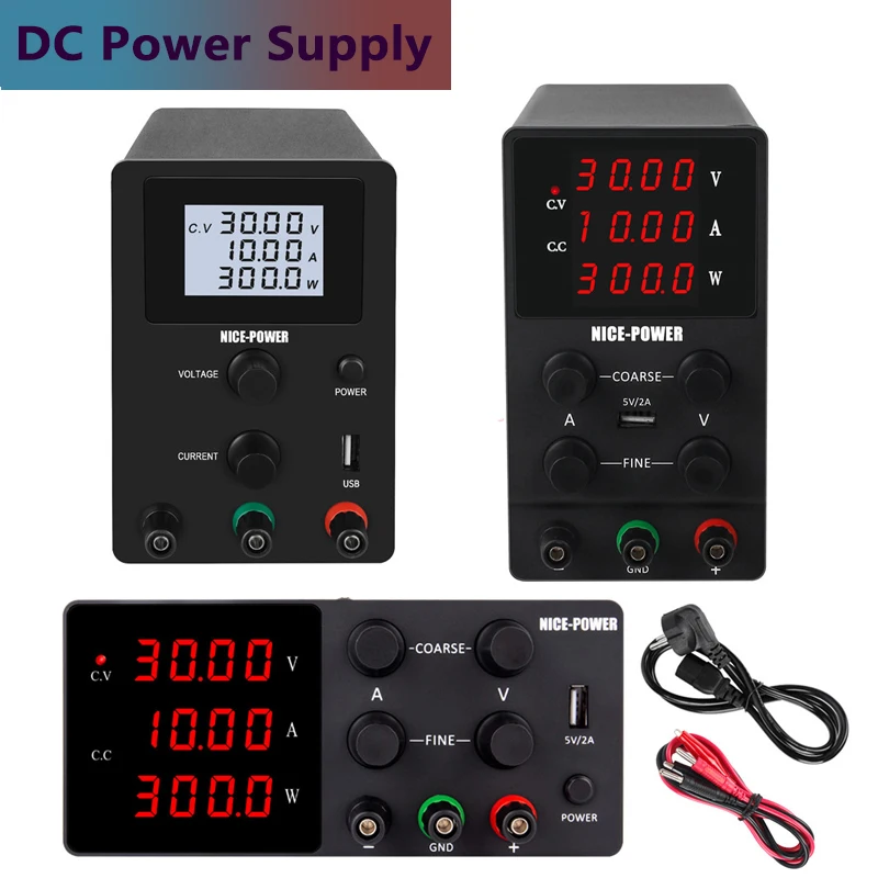 Горячая регулируемый Переключение DC лаборатории Питание ЖК дисплей Экран 60v 5a 30v