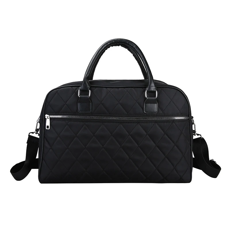 Diamond Lattice Gym Shoe Bags Sport Bag for Women Fitness Over the Shoulder Travel Luggage Bag Handbags Male Nylon Black XA745WD - Color: Black Normal Style 2