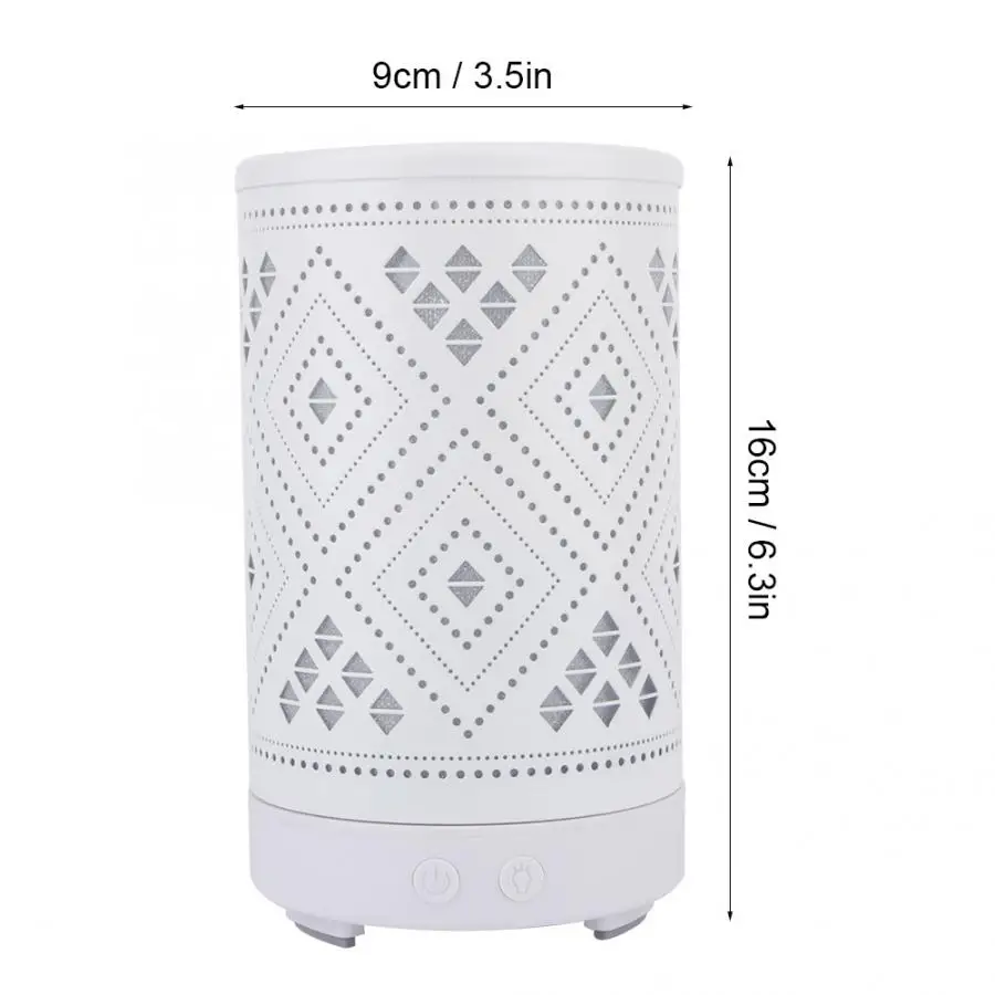 

100ml Air Humidifier Desktop Hollow Iron Humidifier Aroma Diffuser with Colorful Night Light 100-240V Ultrasonic Humidifier