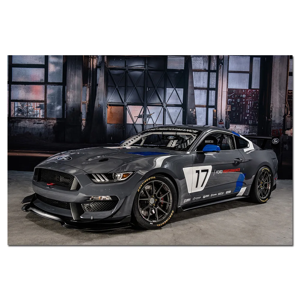 Ford Mustang GT4 Настенная картина с изображением мышечной машины, художественные плакаты, Картина на холсте, художественный принт для декора гостиной