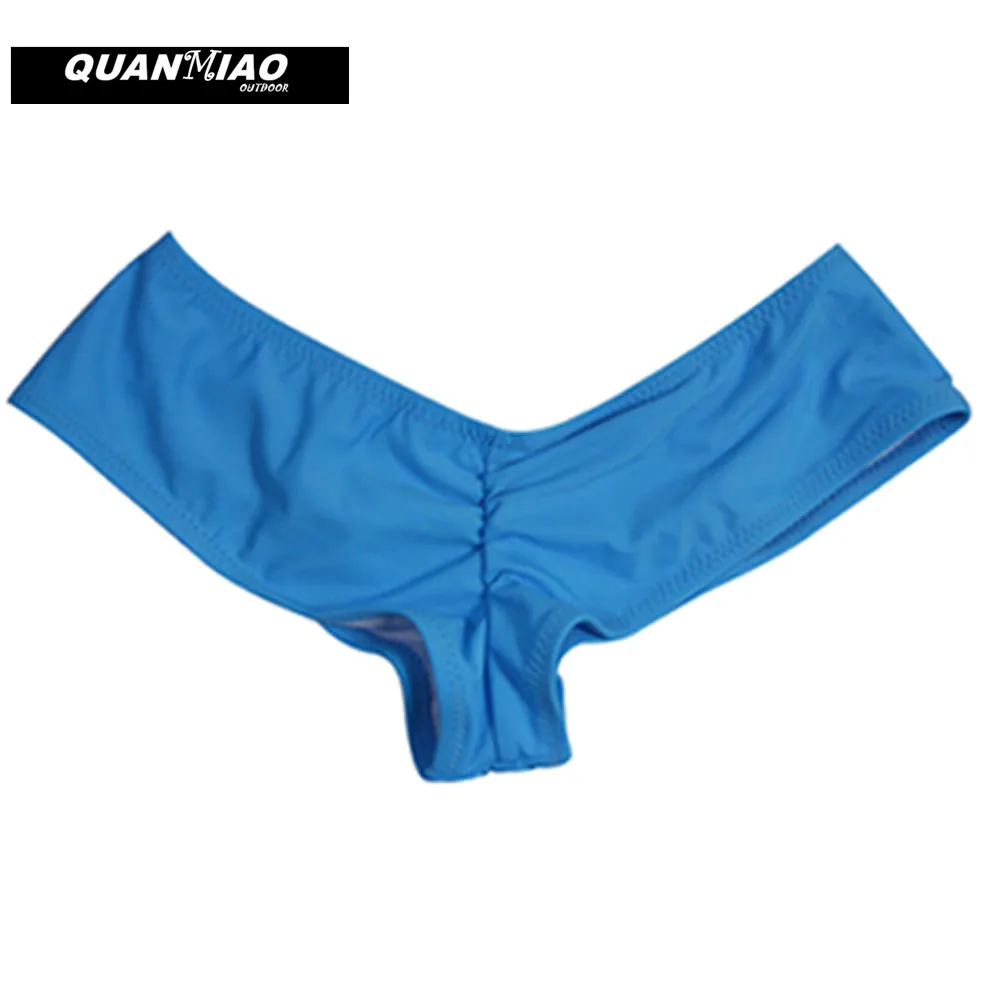 QuanMiao Бразильское бикини из полиэстера фиолетового цвета