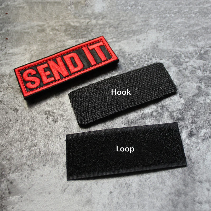 SEND IT Long Strip Embroidery Patches Badges Emblem Military Army For Clothes Backpack Accessory Tactical Badge Fabric Sticker | Дом и сад