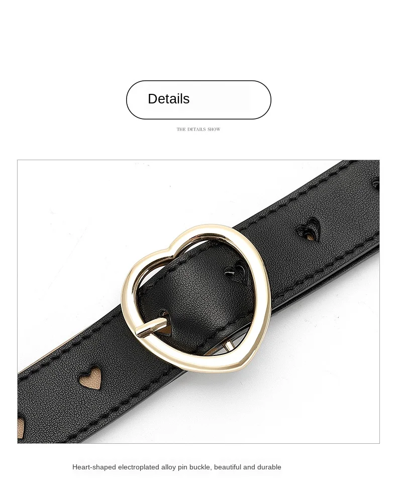 

Simple and fashionable women's leather belt with leather belt