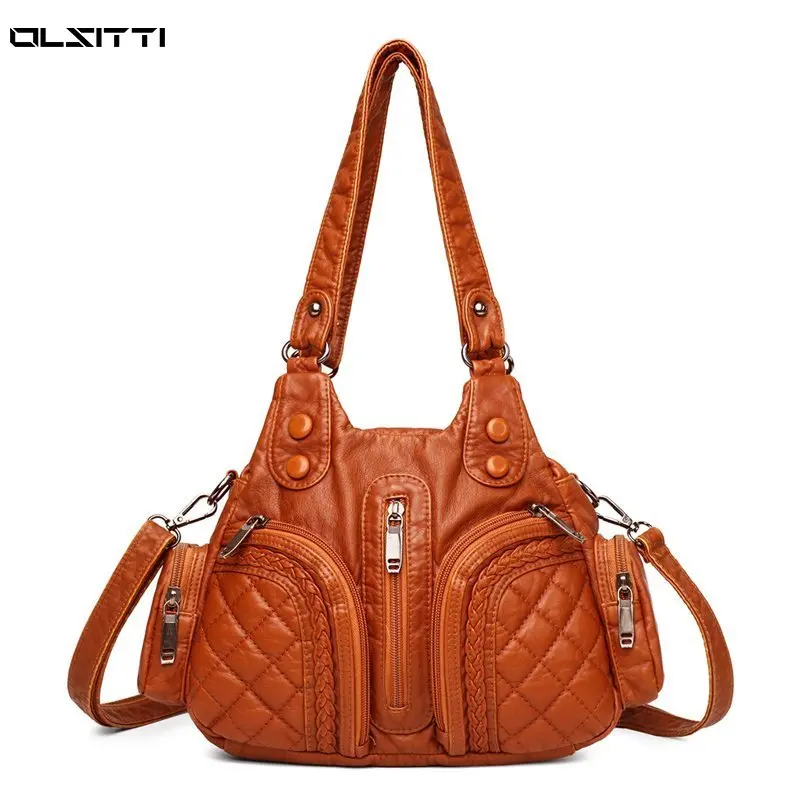 Высококачественные мягкие Водонепроницаемые кожаные сумки через плечо в стиле