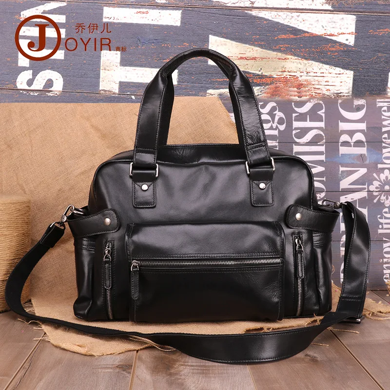 Мужская сумка через плечо из зернистой кожи новый стиль мужская Многоуровневая