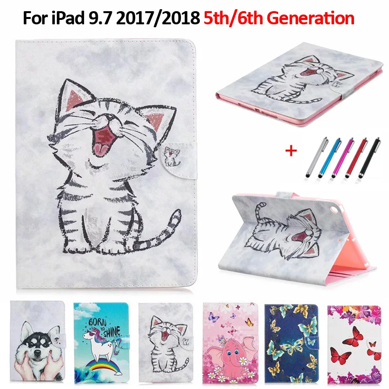 Чехол для Apple iPad 9 7 2017/2018 5 го/6 го поколения A1822 A1823 A1893|Чехлы планшетов и электронных