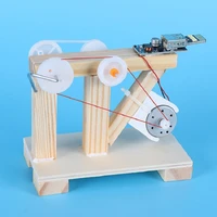 hand generator model kits toys diy wooden manual dynamo science experiment assembly models toy for children creative educational