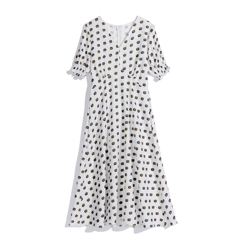 Summer Korean Short-sleeved White Midi Beach Dress Vestidos Mujer Verano 2021 Elegant Women Party Ropa De K6292 | Женская одежда