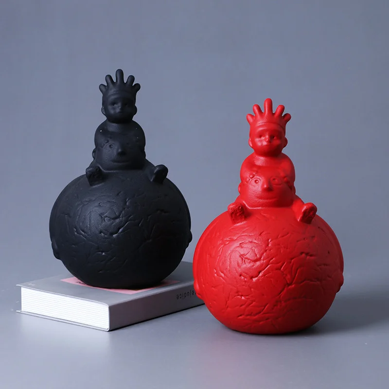 

Nordic Creative Crafts Ceramics Ornaments Modern Minimalist Cartoon Characters Home Decoration Living Room Bedroom Furnishings