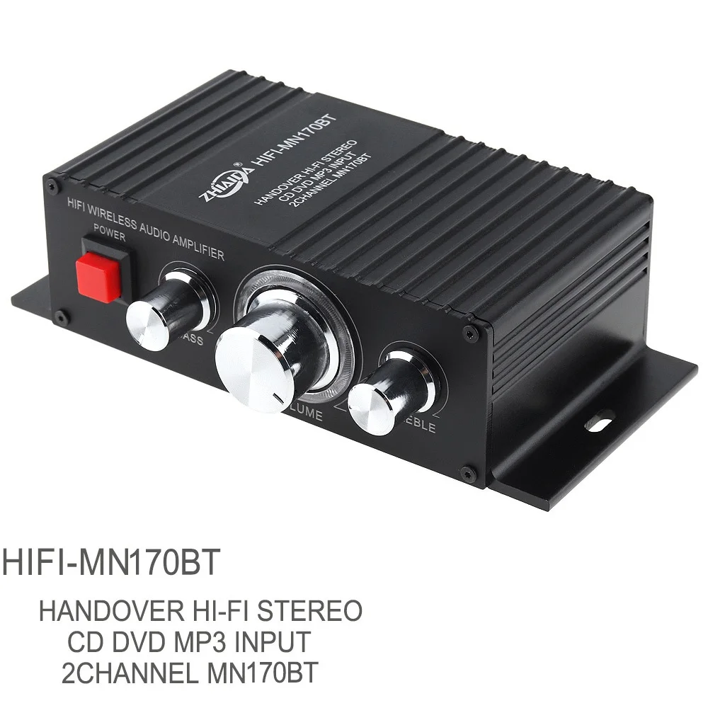 60 Вт Bluetooth 2,0 канальный Hi-Fi стерео беспроводной аудио усилитель мощности с регулировкой звука для ТВ MP3 PC DVD динамик