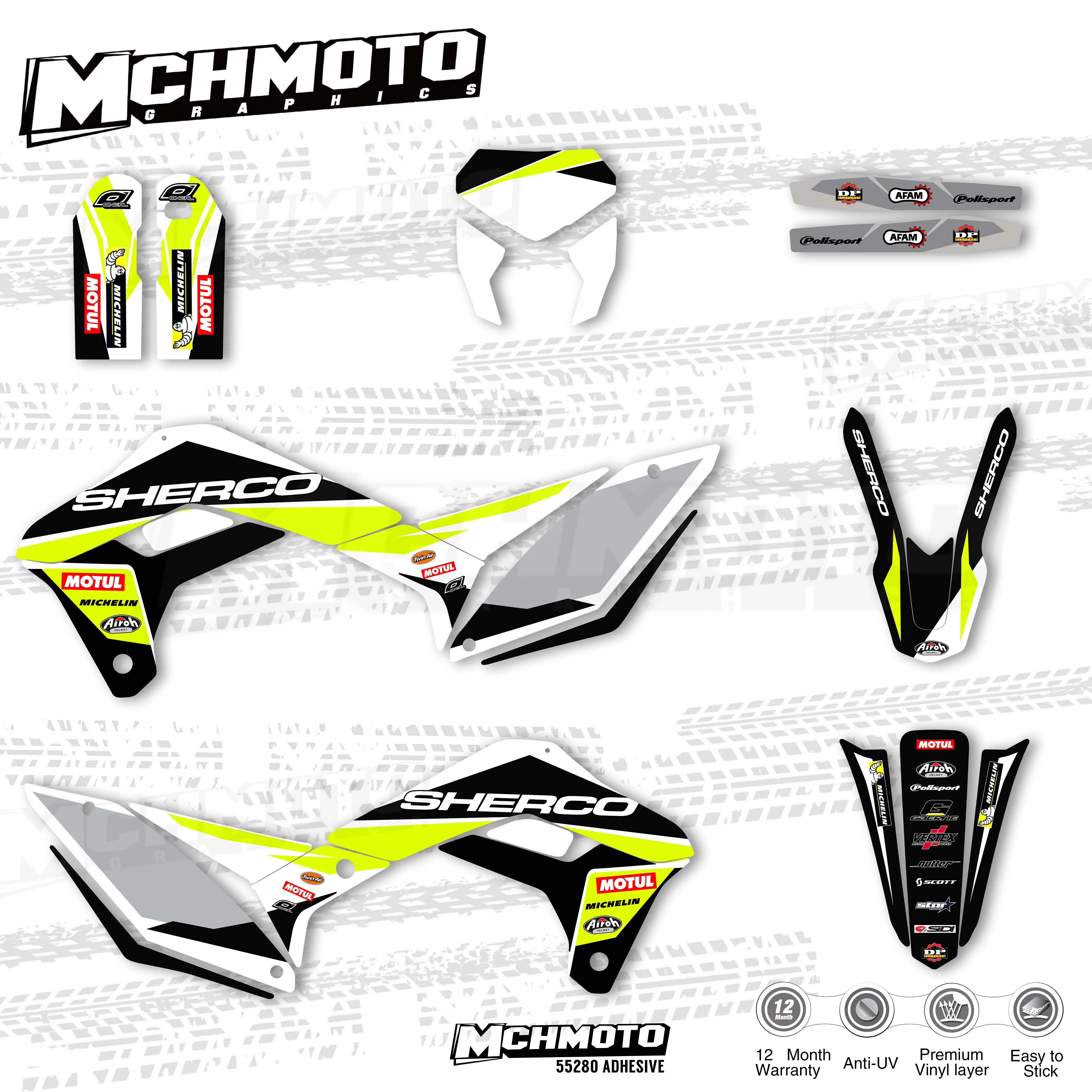 Наклейка MCHMFG для Sherco SE SEF SER 125 250 300 450 2017 2018 2019 мотоциклетная фотографика |