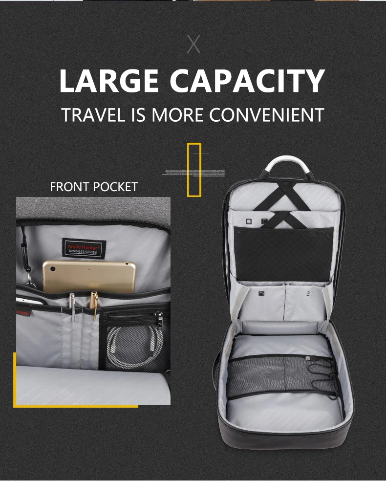 Новинка 41L мужские деловые рюкзаки для путешествий с большой емкостью 18 дюймов