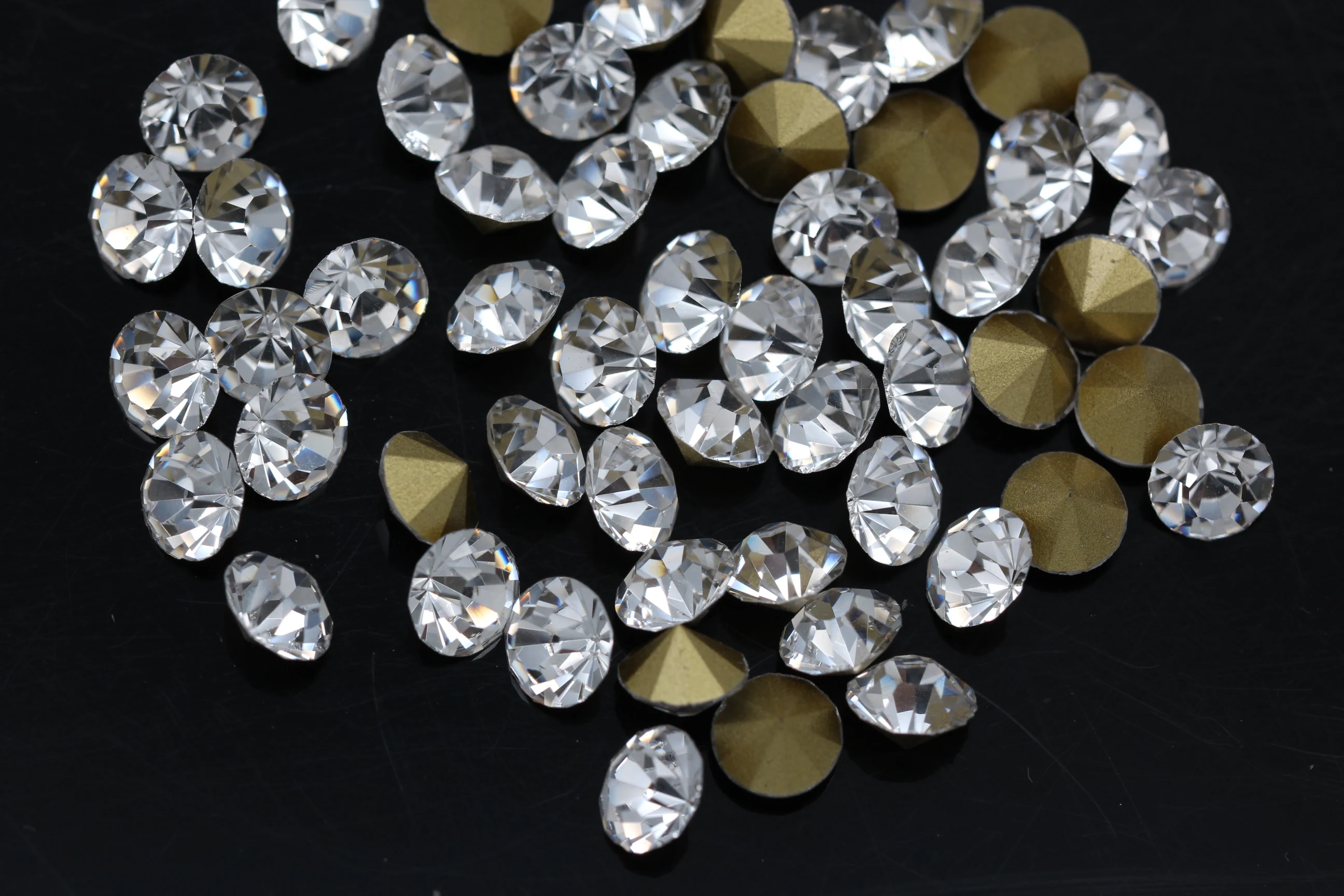 Горячая SS1 SS47 ясно чешского хрусталя для дизайна ногтей Стразы конус Круглый с