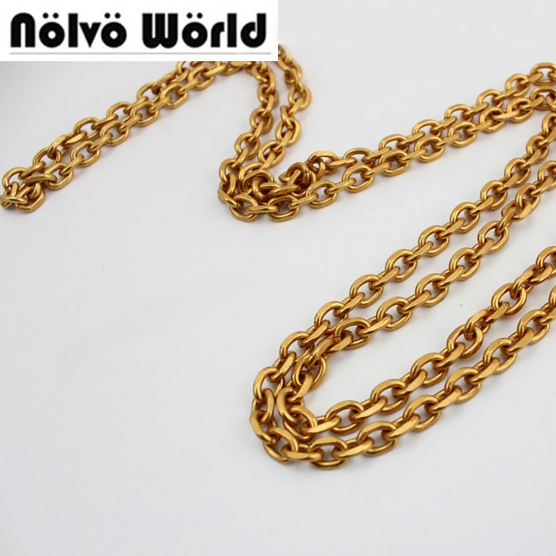 10 метров 7 мм антикварная Золотая цепь для шитья женская сумка на ремне