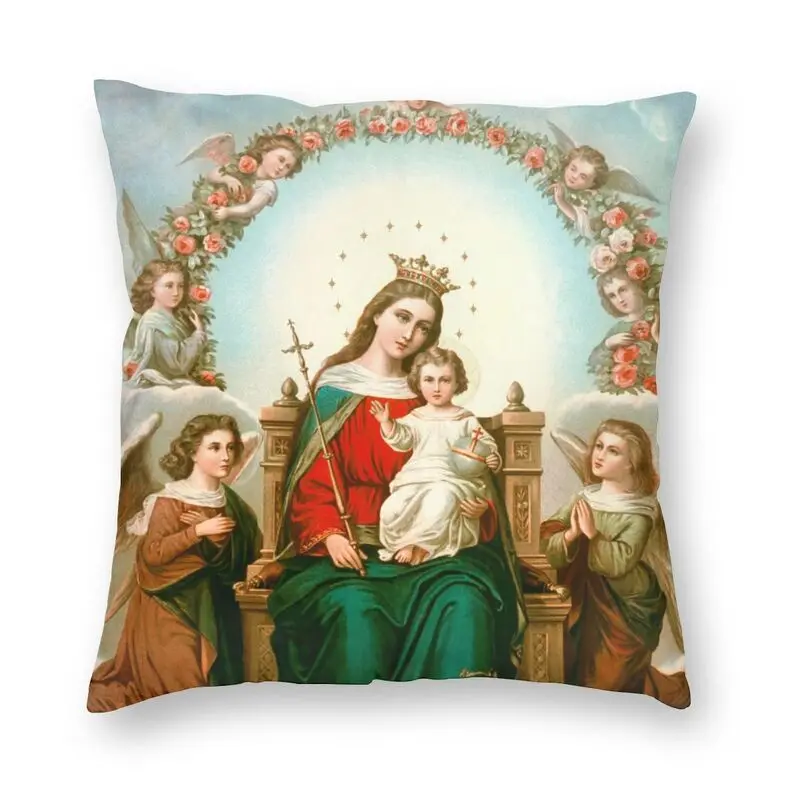 

Наволочка Дева Мария, двухсторонняя наволочка для подушки, 3D печать, католическая христианская напольная подушка, чехол для дивана, индивид...
