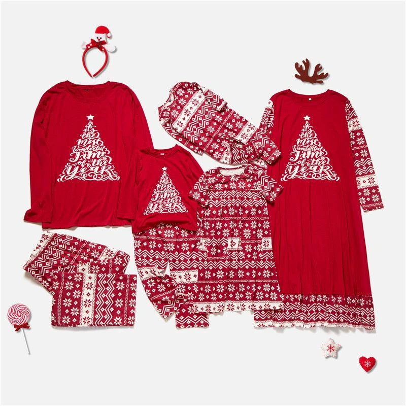 

Пижама с принтом в виде ёлки, для всей семьи, 2020