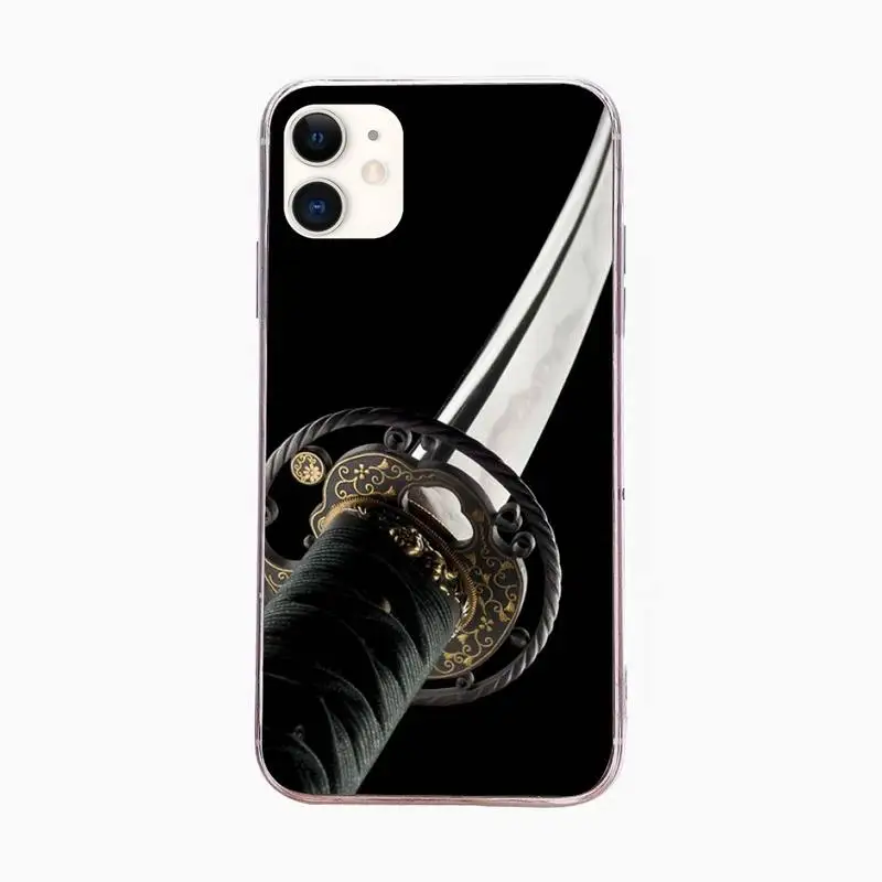 

Japanese Samurai Black Phone Case For Iphone 6 6s 7 8plus X Xr 11 12 Mini Pro Max Fundas Cover