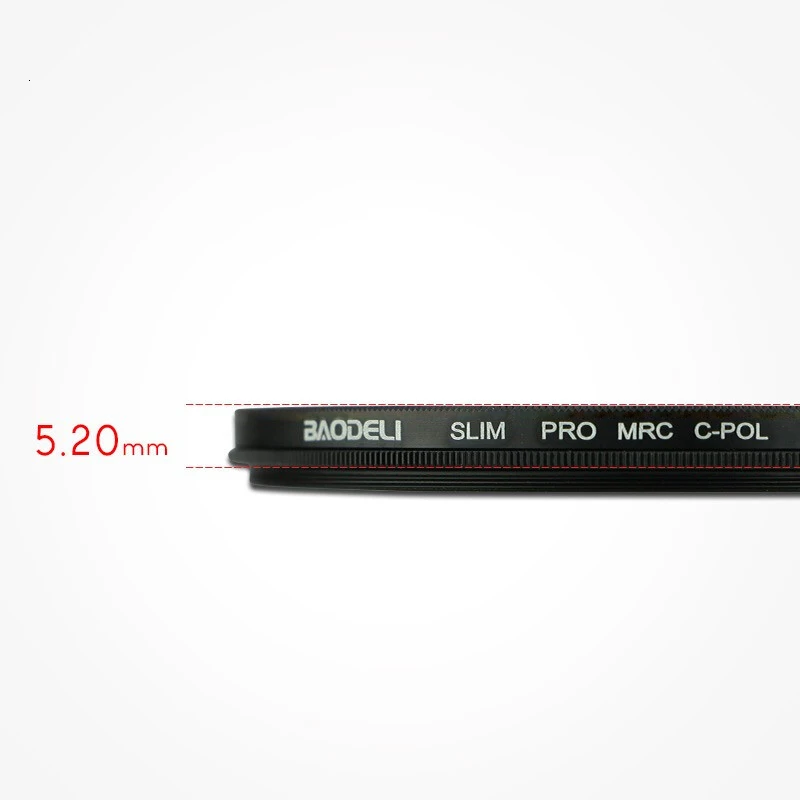 Поляризационный фильтр BAODELI Cpl 37 46 49 52 55 58 67 72 77 82 мм для камер объективов Canon M50 6d 600d