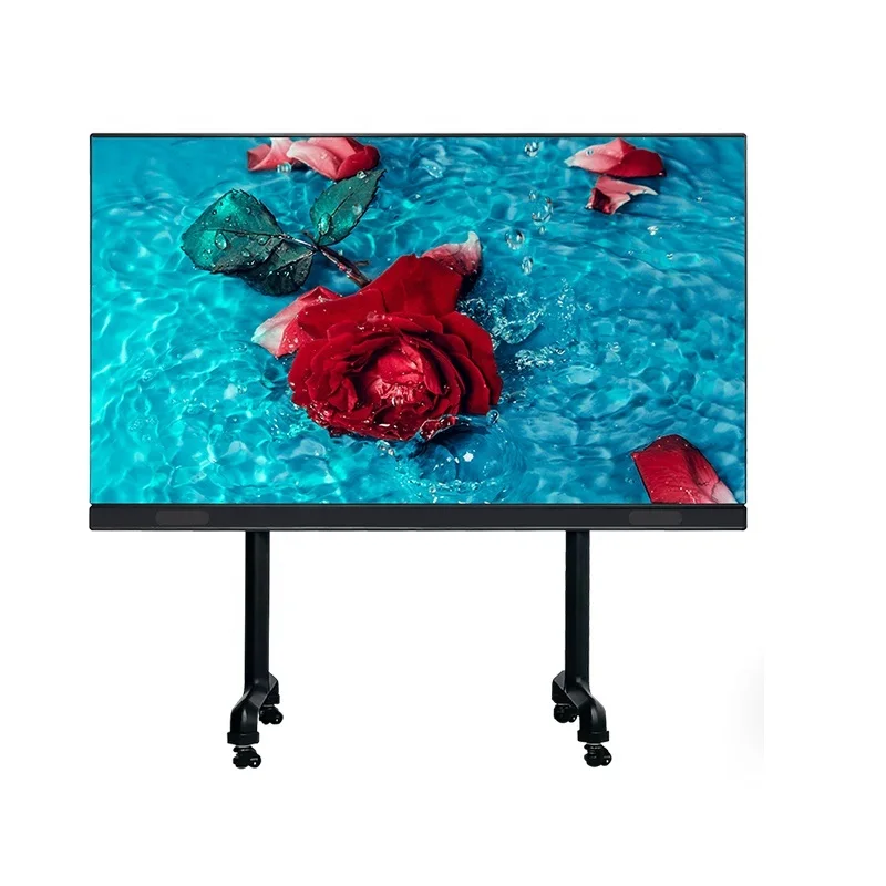 Conference HD Full Color 16: 9 TV Screen Board All in One Moving Indoor LED Display for Meeting Room Movable LED Conference TV