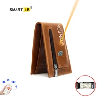 smart wallet bluetooth money clip rfid blocking genuine leather women and men wallet card holder small thin purse free engraving