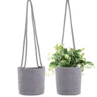 1 шт. ручная плетеная подвесная корзина для горшечных растений сделай сам украшение для дома гостиной балкона