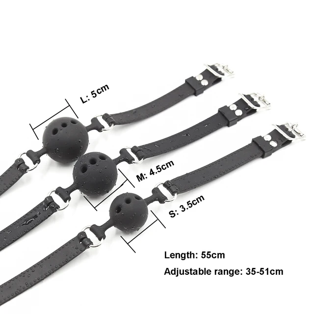 3 Sizes Soft Safety Silicone Open Mouth Gag Ball Bdsm Bondage Slave Ball Gag Erotic Sex Toys For Woman Couples Adult Sex Games 1
