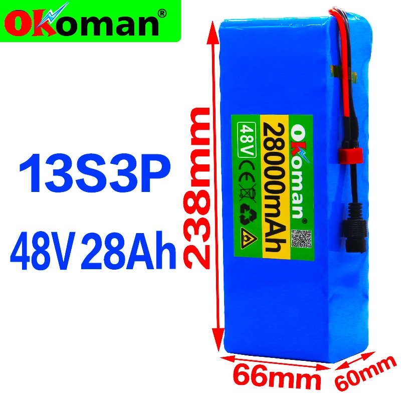 48v 28Ah 1000 ватт 13S3P 18650 аккумулятор MH1 54 6 v электрический велосипед батарея скутер с 25A