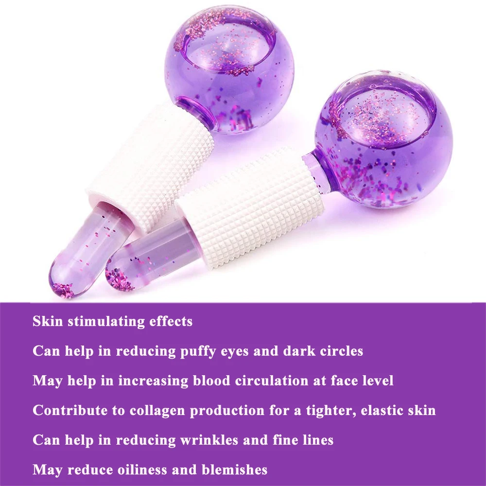 Facial Ice Globe Rollers Cool Globes for Treatment Massage Redness Soothing Cooling Roller Beauty | Красота и здоровье
