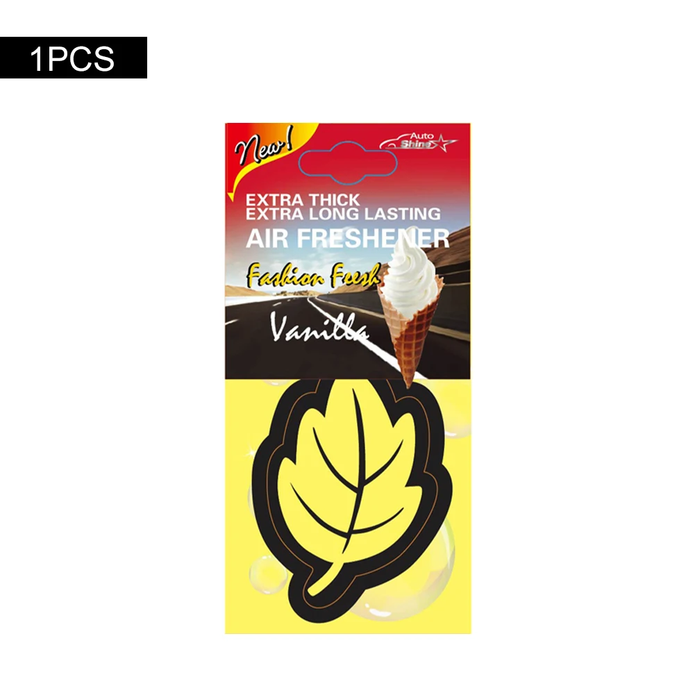 

1/12pcs Paper Car Air Freshener Hanging Vanilla Perfume/fragrance Leaf Shape Air Freshener for Car Interior Decoration Wholesale