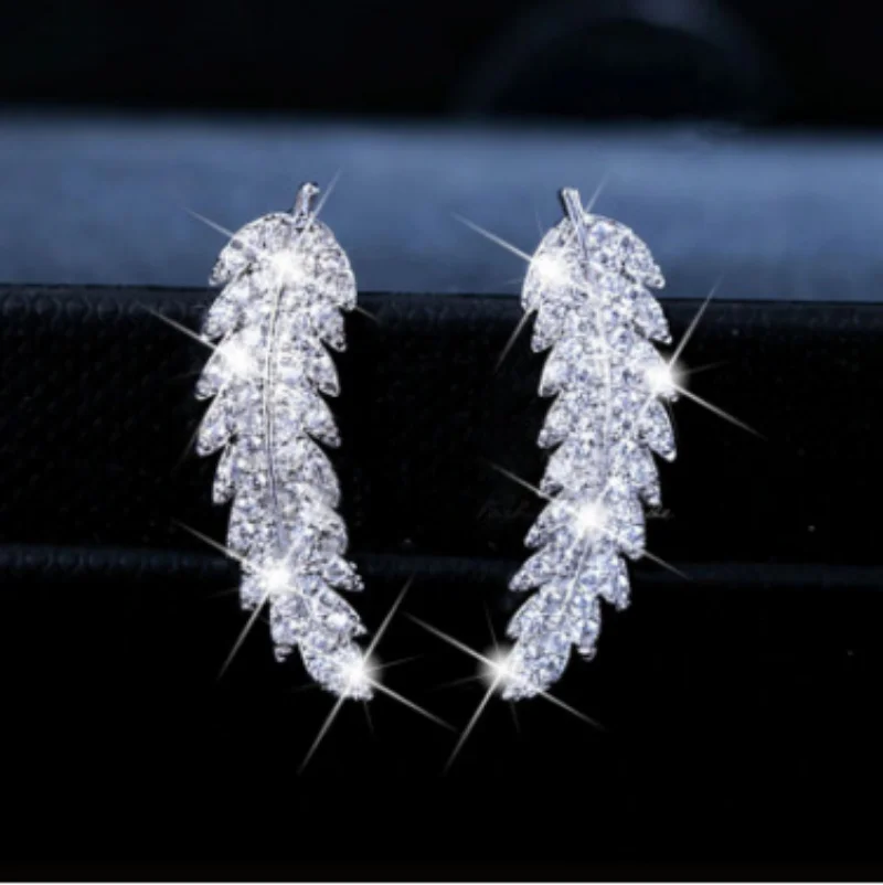 

60pcs/ lote VOVT Brand Korean fashion classic leaf women's 925 silver needle earrings fashion jewelry 2020 acrylic jewelry