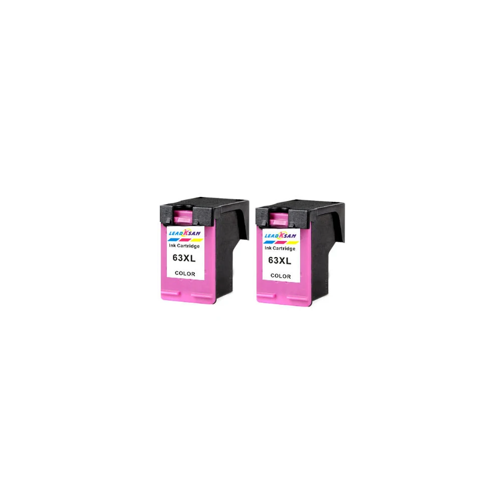 Цветной картридж с чернилами 2x 63XL совместимый hp63 DeskJet 1112/2130/2132/3630/3632/Officejet