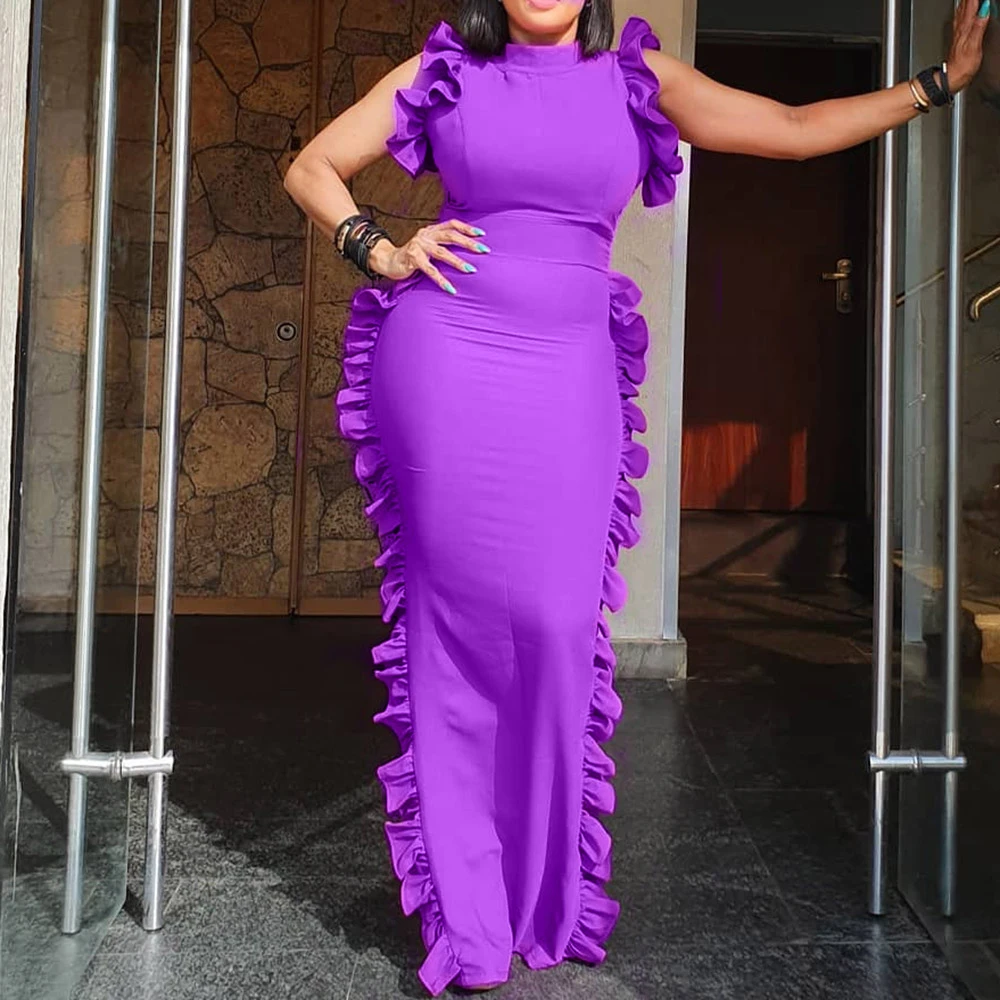 Женское длинное вечернее платье с рукавом бабочкой в пол сексуальное облегающее