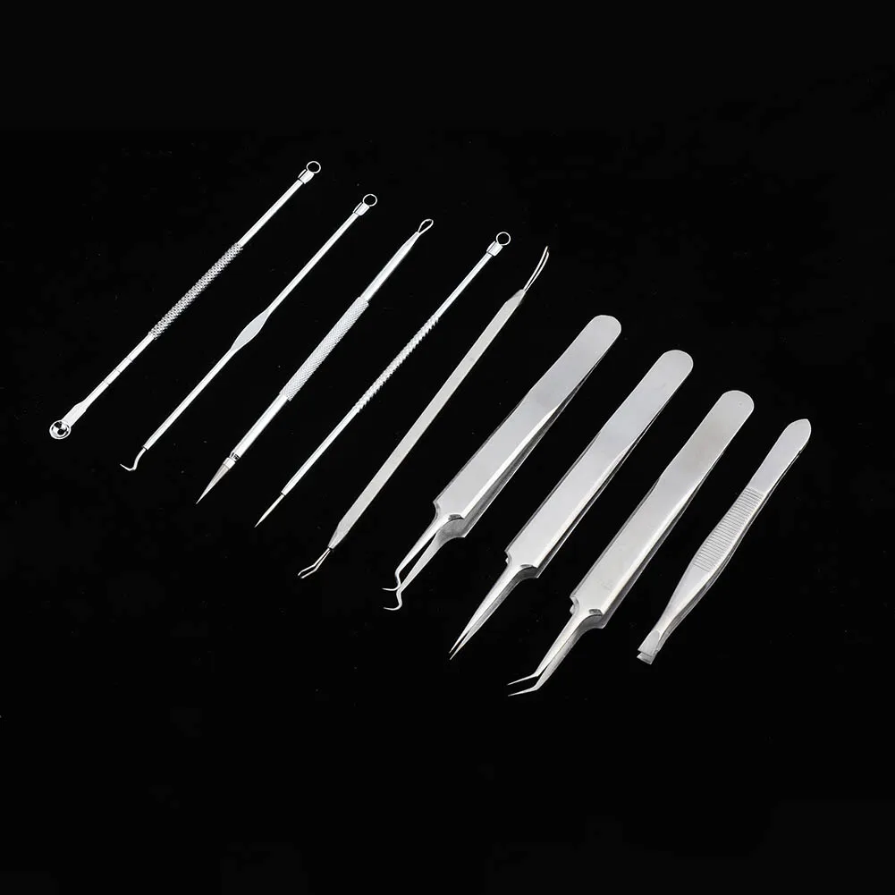 9 шт. пинцет для удаления чёрных точек|Устройство ухода за кожей лица| |
