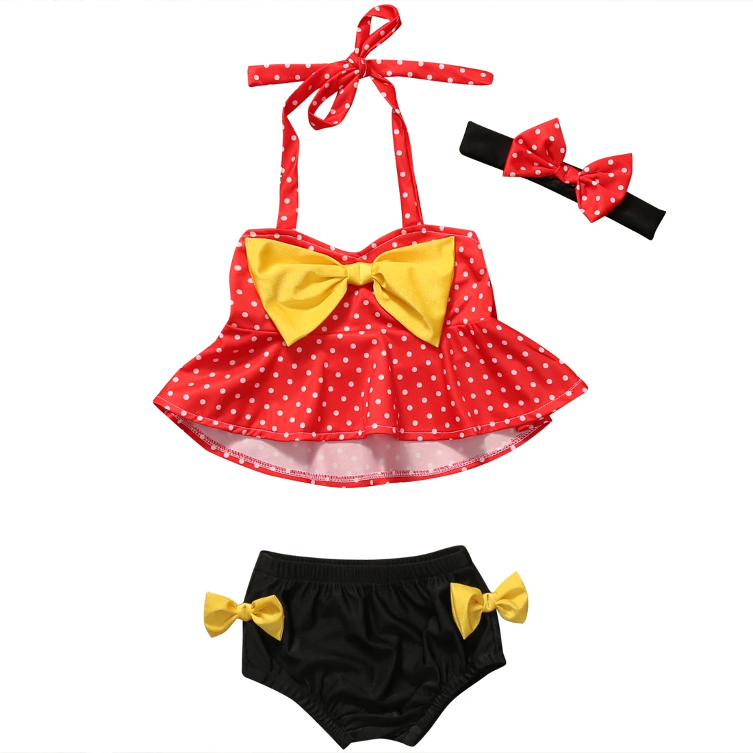 

Toddler Kids Girls Dot Tankini Bikini Swimwear Bathing Suit Summer Beachwear