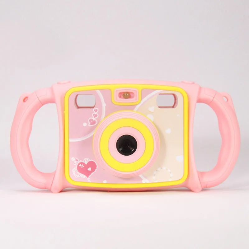 Детская HD мини цифровая камера с двумя объективами противоударные ручки подарок