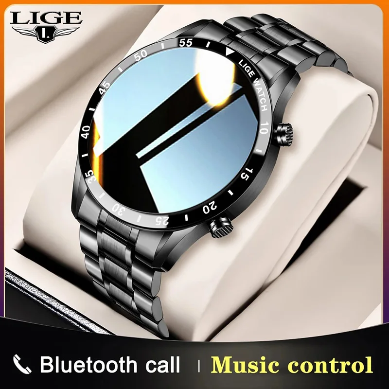 Tela de Toque Relógio à Prova Chamada para Android Smartver dos Homens Lige Novo Relógio Inteligente Masculino Completa Esportes Fitness Dbluetooth Água Bluetooth Ios 2021